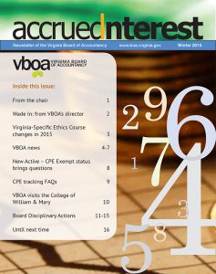 Bulletin d'information d'hiver 2015