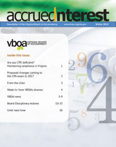 Bulletin d'information d'hiver 2016